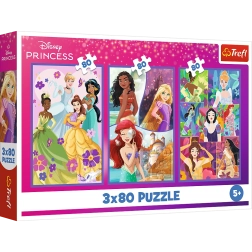 Puzzle 3x80 Disney Prinzessinnen Freundinnen Trefl