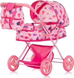 Chipolino Puppenwagen mit Tiefwanne Dora – Hearts