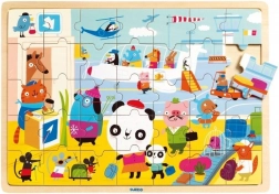 DJECO Holzpuzzle Flughafen – 35 Teile