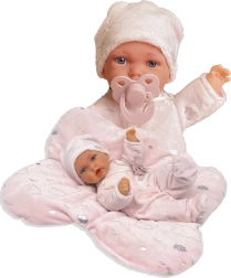 Realistische Babypuppe mit Bewegungsfunktion und weichem Körper 27 cm