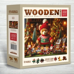 Holzpuzzle Weihnachtsbär – 1010 Teile