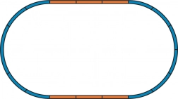 Piko Gleisbettung für Set A – Grundoval H0