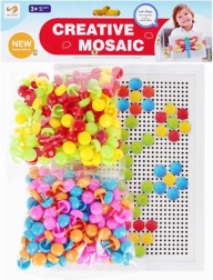 Mosaik mit Unterlage und Vorlagen für Kinder
