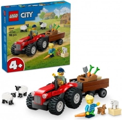 LEGO City Roter Traktor mit Anhänger und Schaf