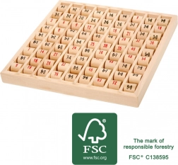 Small Foot Einmaleins mit Drehwalzen aus FSC-Holz