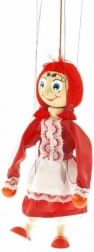 Holzmarionette Rotkäppchen