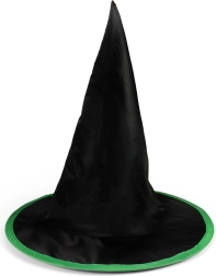 Kinder Hexenhut Halloween schwarz-grün