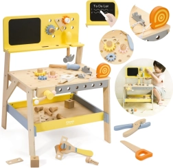 Werkbank aus Holz mit Tafel, 27-tlg., CLASSIC WORLD