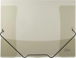 Transparenter Ordner mit Gummi rauchfarben