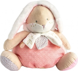 Doudou rosa Hase mit Stauraum für Pyjama 38 cm
