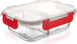 Glas-Lunchbox mit Trennwand und dichtem Deckel 550 ml