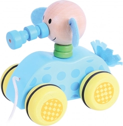 Hölzernes Zieh-Elefäntchen mit Schnur