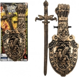 Kinder Plastikschwert mit Schild 48 cm