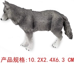 Figur eines grauen Wolfs 10 cm