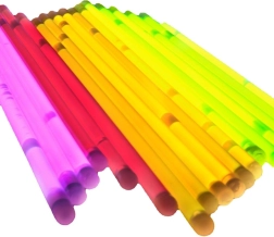 Fluoreszierende Bänder 100 Stück viele Farben leuchtend im Dunkeln