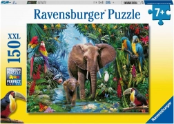 Ravensburger Puzzle Elefanten in der Oase 150 Teile