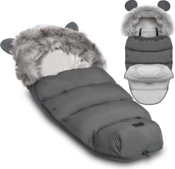Fußsack für Kinderwagen und Schlitten Ricokids Elmi – Dunkelgrau