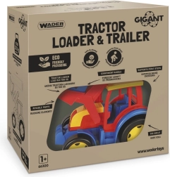 Wader Gigant Traktor mit Frontlader und Anhänger 117 cm