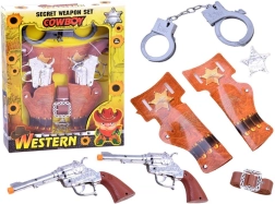 Cowboy-Spielset mit Revolvern