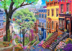 Puzzle Frühling Stadt 500 Teile