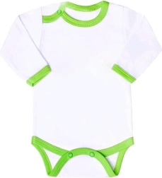 Babybody New Baby mit grünem Saum
