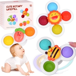 Senzoe Fidget Spinner mit Saugnapf 3 Stk.