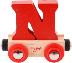 Bigjigs Rail Waggon mit dem Buchstaben N für Holzeisenbahn