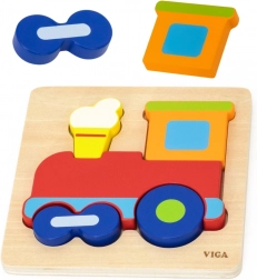 Holzpuzzle Montessori-Einlegepuzzle Zug VIGA