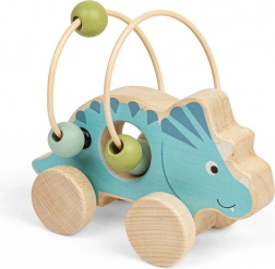 Triceratops auf Rädern mit Perlenlabyrinth