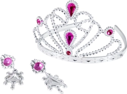 Krone für Prinzessin mit Ohrringen rosa