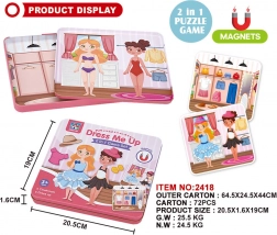 Metallisches magnetisches Set für kleine Stylistinnen 2-in-1