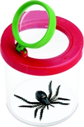 Beobachtungsbecher mit Doppellupe für Insekten und Naturfunde