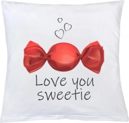 Kissen mit Aufdruck New Baby Love You Sweetie 40 × 40 cm