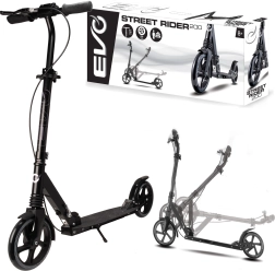 EVO Street Rider 200 klappbarer City-Roller, schwarz, mit Fuß- und Handbremse