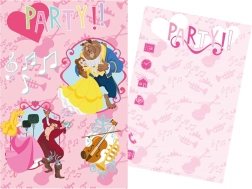 Set aus Party-Einladungen und Umschlägen DISNEY PRINZESSINNEN 15 × 10 cm (5+5)