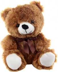 Brauner Plüsch-Teddybär mit Schleife 25 cm