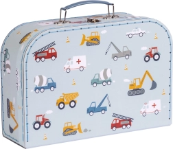 A Little Lovely Company Set aus zwei Kinderkoffern aus Karton mit Waldtier-Motiv – Fahrzeuge