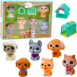 Gummifiguren von Hunden mit Geräusch - Set 6 Stück