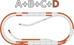 Gleisset ROCO GeoLine D inklusive Unterlage