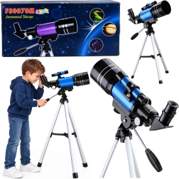 Astronomisches Kinderteleskop mit Stativ, 70 mm und bis zu 150-facher Vergrößerung