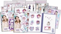 Liniertes Notizbuch mit über 900 Violetta-Stickern von Panini