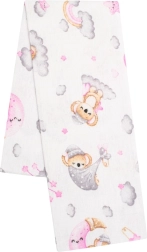 Flanellwindel mit Print New Baby Koala rosa