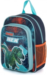 Kinder Rucksack mit Pailletten Dinosaurier