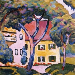 Quadratisches Puzzle Q Art: Staudachers Haus in Tegernsee – 66 Teile