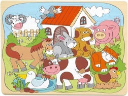 Woodyland Holz-Steckpuzzle fröhliche Haustiere