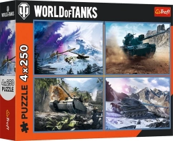 Trefl Puzzle World of Tanks Große Schlacht 4×250 Teile