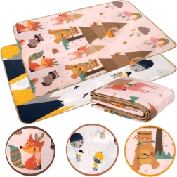 Beidseitige EPE-Lernspielmatte 150 × 180 cm Berge und Tiere