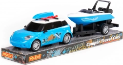 Auto-Kreuzfahrt mit Boot auf Trailer