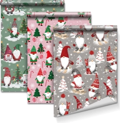 Geschenkpapier mit 3 Mustern, 70 × 150 cm