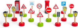 Set aus Holz-Verkehrszeichen BIGJIGS RAIL